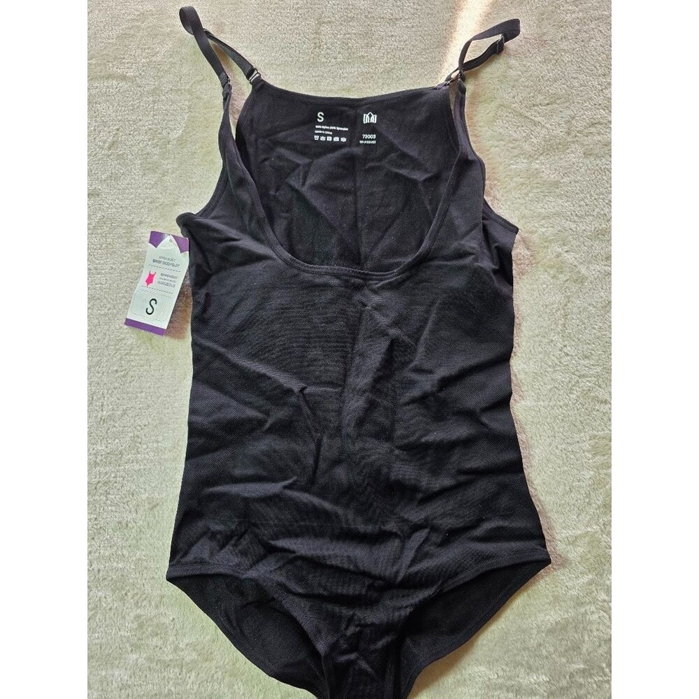 Empetua Open Bust Firm Compression Bodysuit Wireless Adjustable Straps S